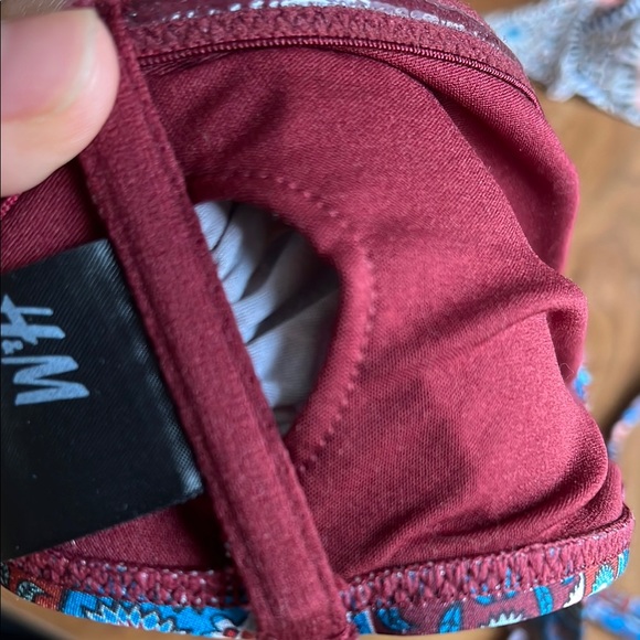 H&M Burgundy and Blue Patterned Bikini Top - Picture 4 of 6